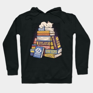 Cat Books Feline Library by Tobe Fonseca Hoodie